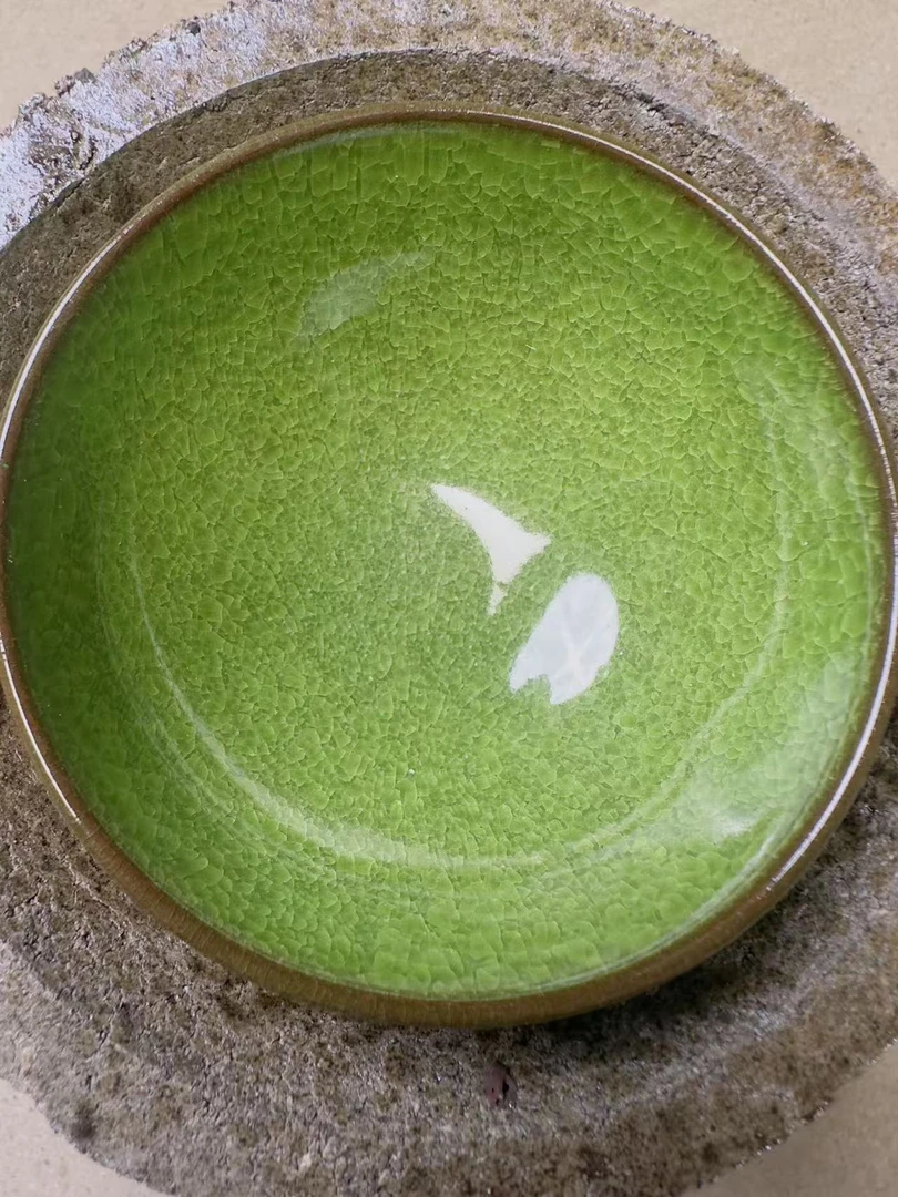 纯手工 茶器主人杯 帝王绿冰裂主人杯