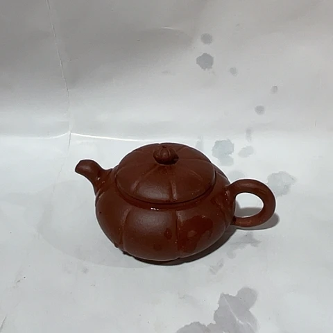 茶壶紫泥布**日宜兴紫砂铈纹全手小品