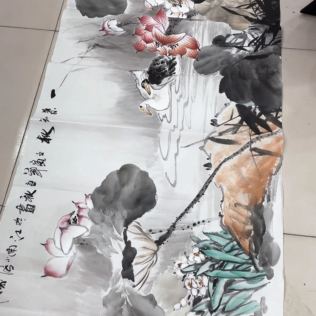 国画纯手绘花鸟山水