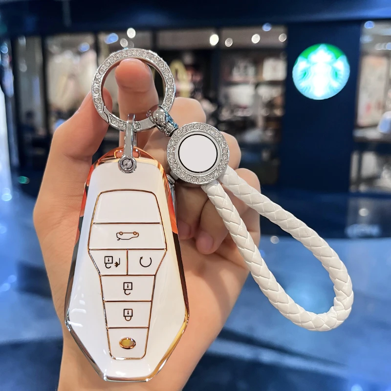 适用合创A06钥匙套广汽合创Z03/007/V09高档汽车钥匙包套扣壳男女