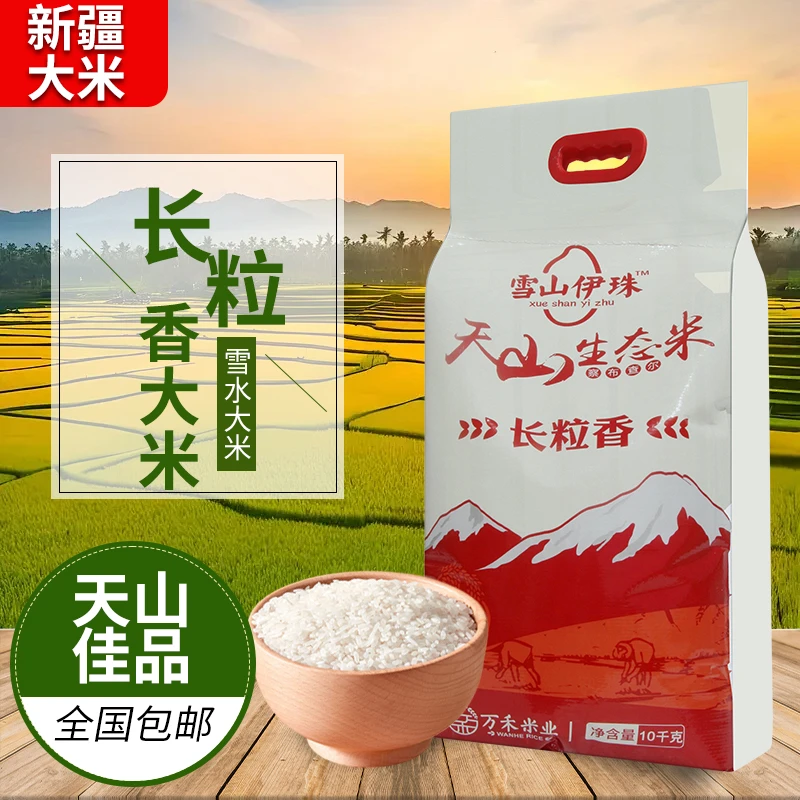 百年龙谕雪山伊珠新疆伊犁长粒香大米5kg袋优质新鲜大米雪水浇灌
