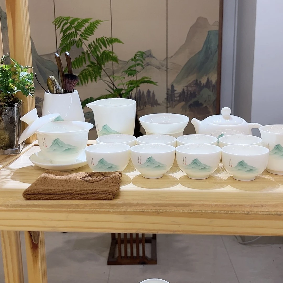 【都彩】又见青山羊脂玉瓷21头
