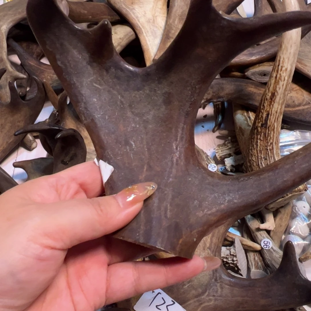 鹿骨把件阿**叶手把件