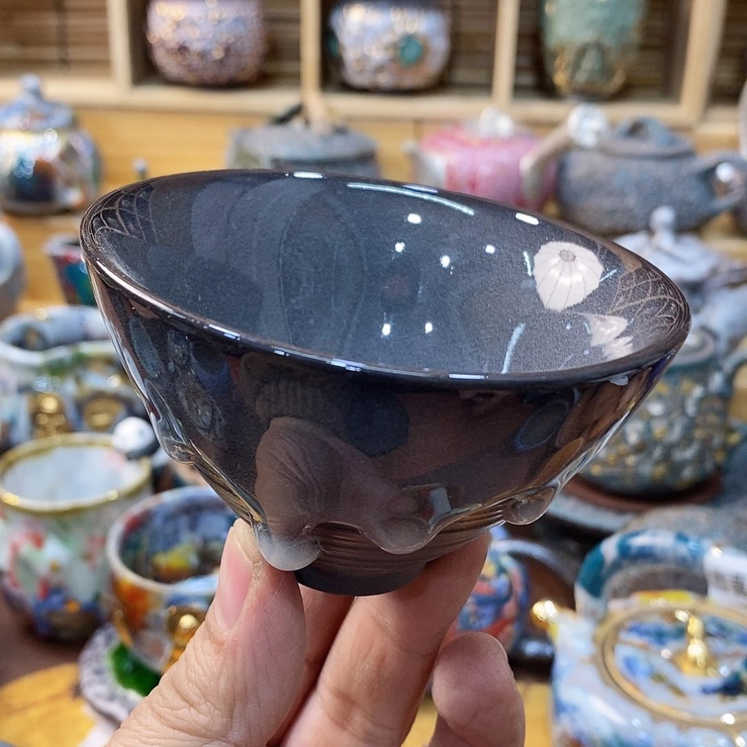 粗陶志野柴烧茶器