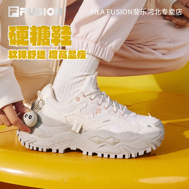 FILA/斐乐春夏款女【硬糖鞋】休闲百搭时尚厚底老爹鞋T12W411303F