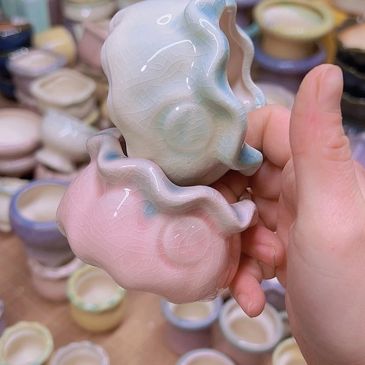 红陶陶瓷花盆当场满12包邮