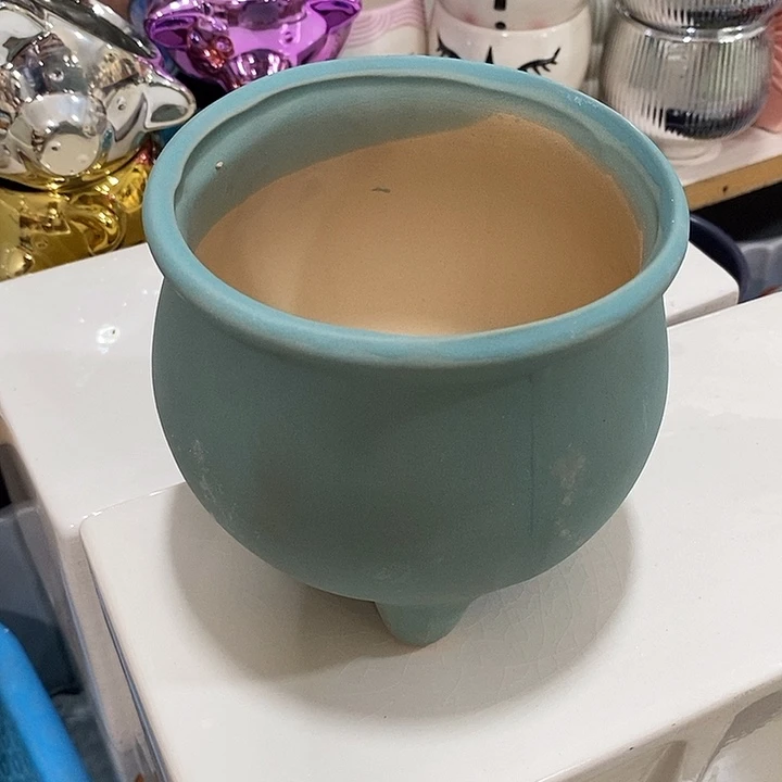 摆件陶盆有孔 微瑕介意勿拍