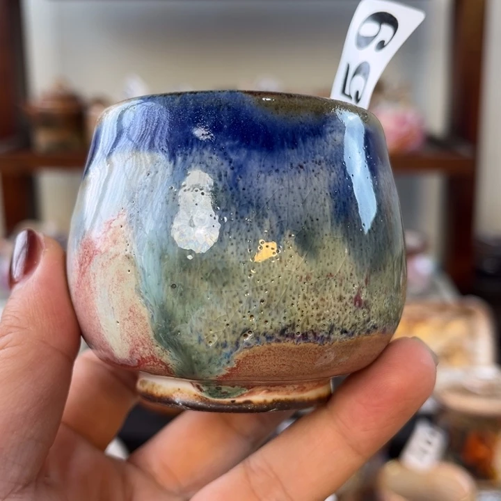 全手工柴烧志野杯559