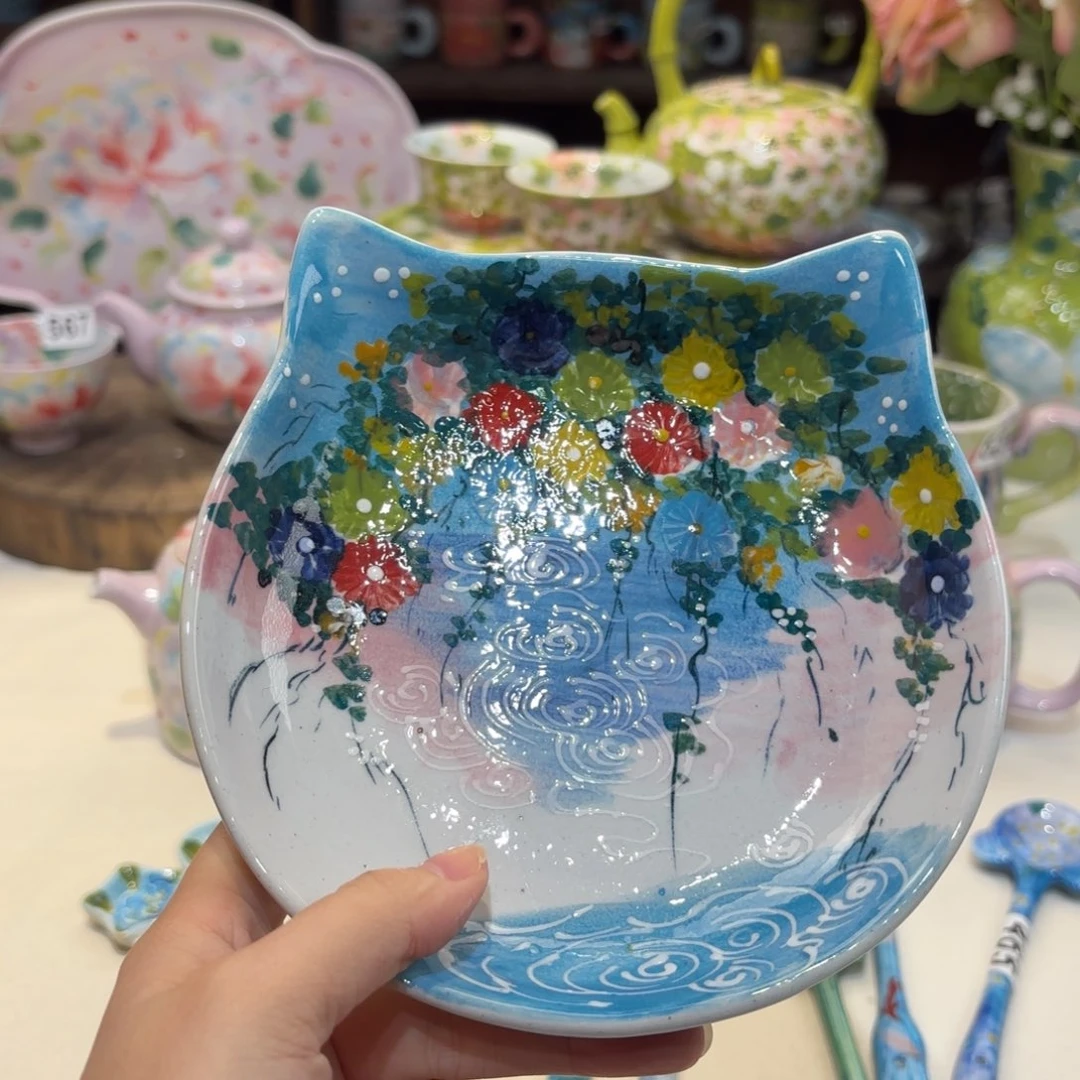 景德镇手绘高温釉下彩陶瓷茶具