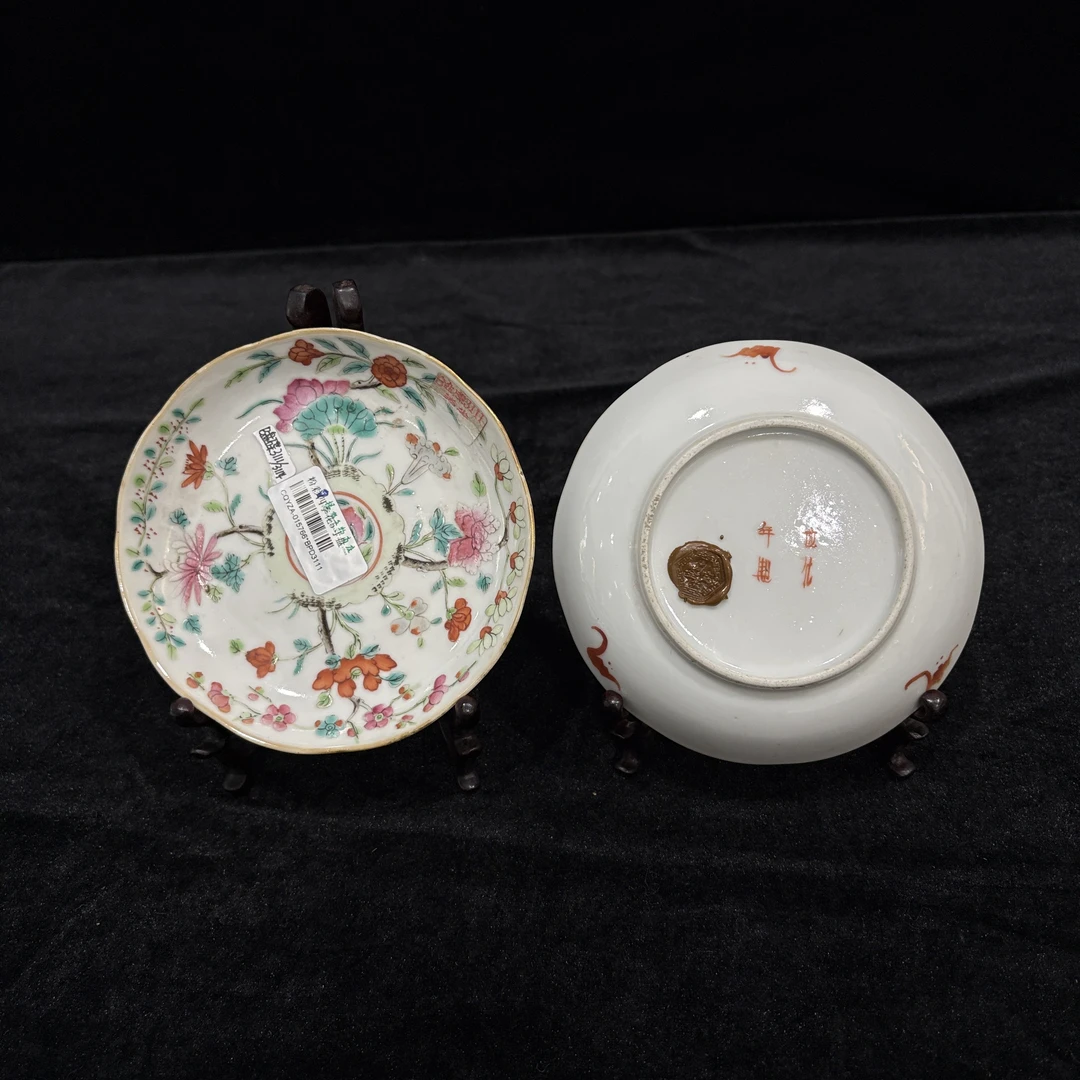 粉彩四季花5寸盘两件BPD3111/BPD3114（88）