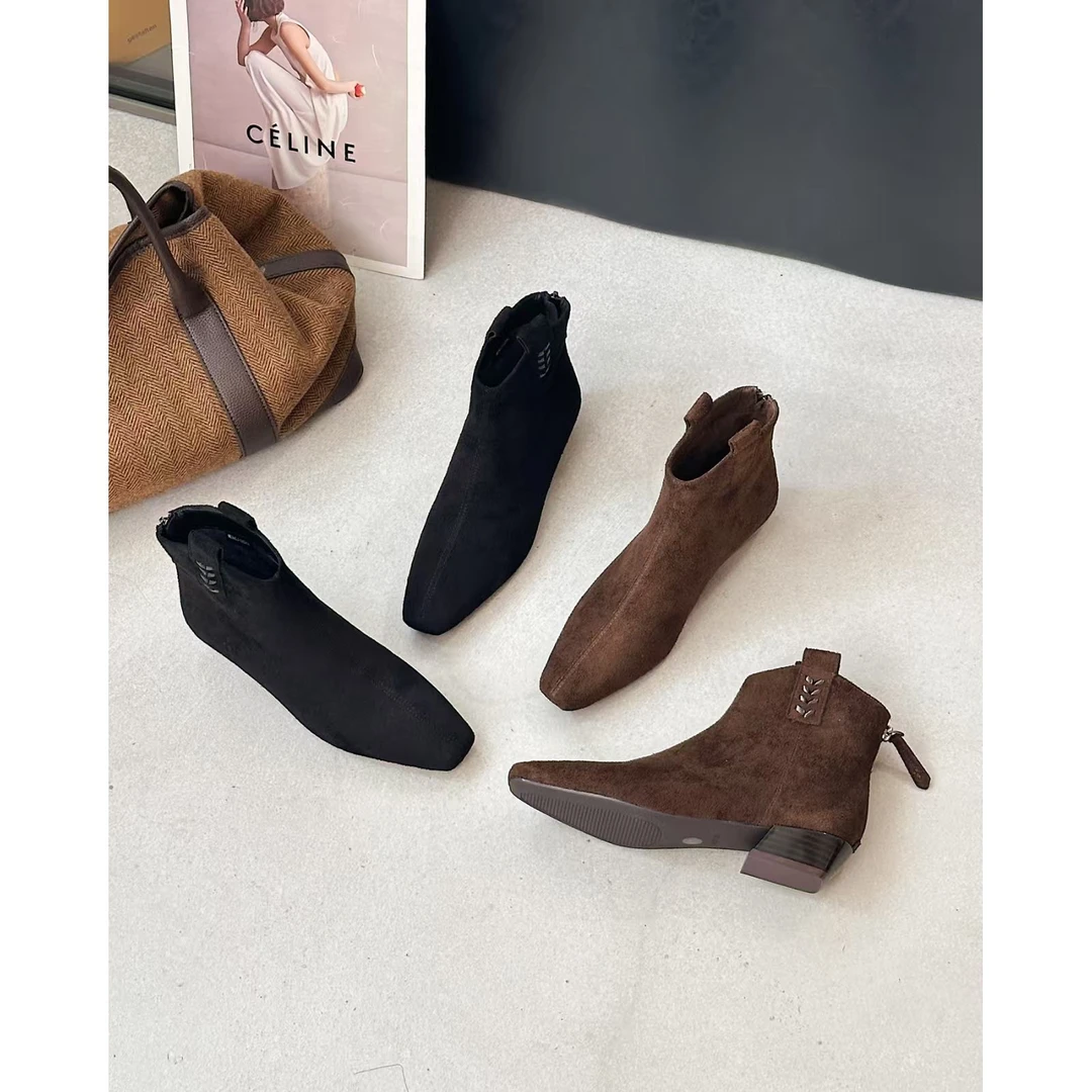 168-51复古软底休闲百搭短靴