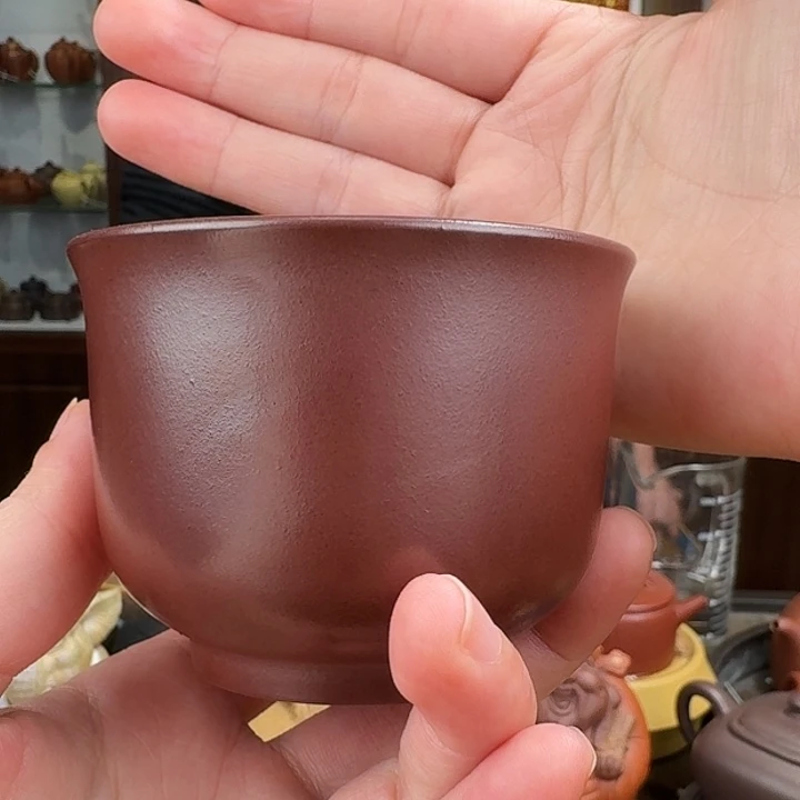 紫砂茶壶石红主人杯