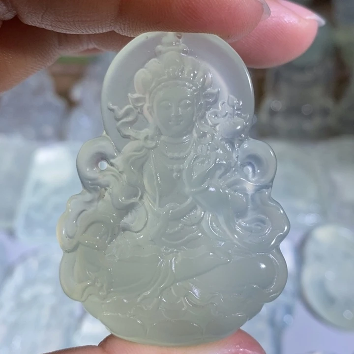 岫玉未镶嵌吊坠吊坠