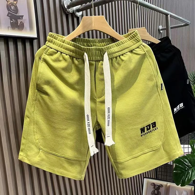 潮牌休闲短裤男士夏季2025新款潮流运动宽松裤子五分裤沙滩裤