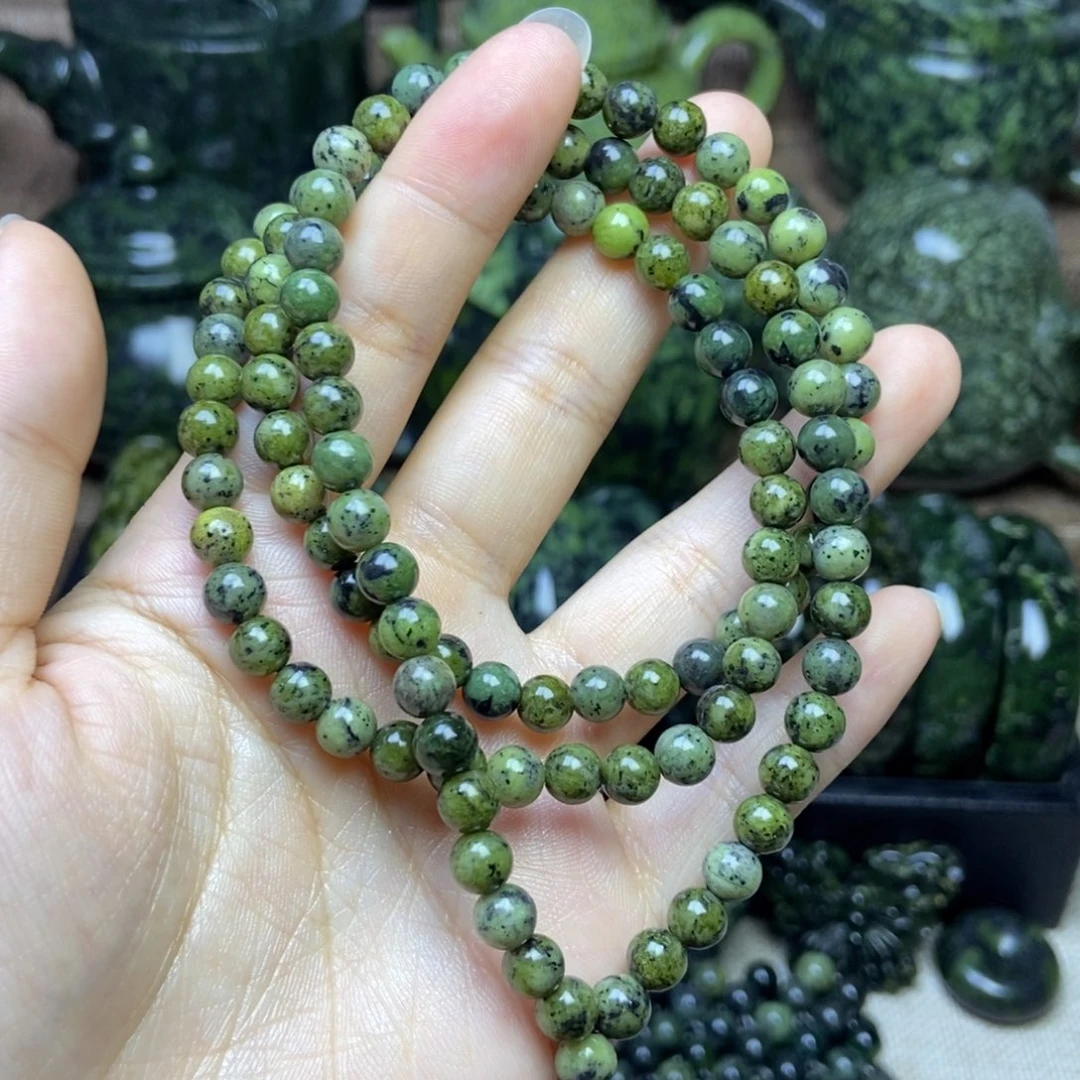 蛇纹石玉未镶嵌药王石项链卡6