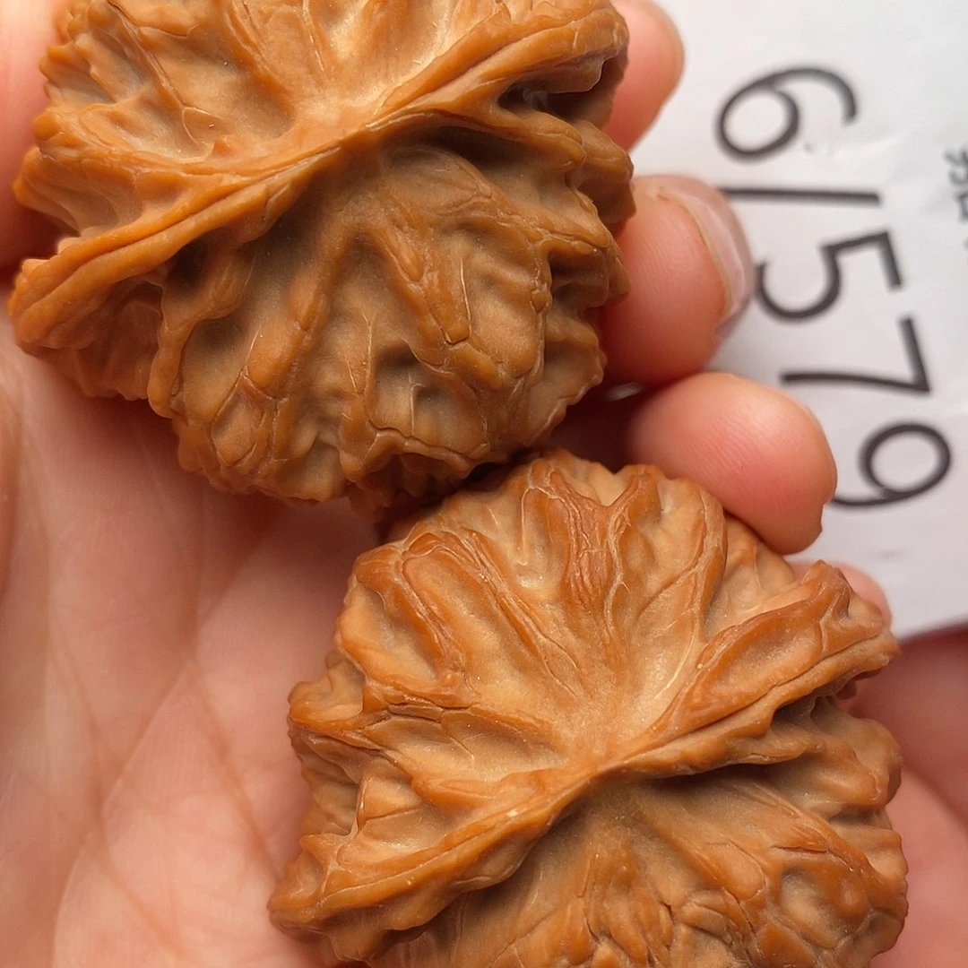 把件文玩核桃44苹果园水晶皮