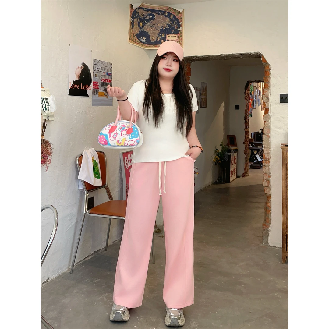 断码捡漏~高光时刻 / 多色显腿直宽松直筒卫裤11484花契200斤胖mm