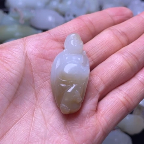 和田玉未镶嵌吊坠(不含链)