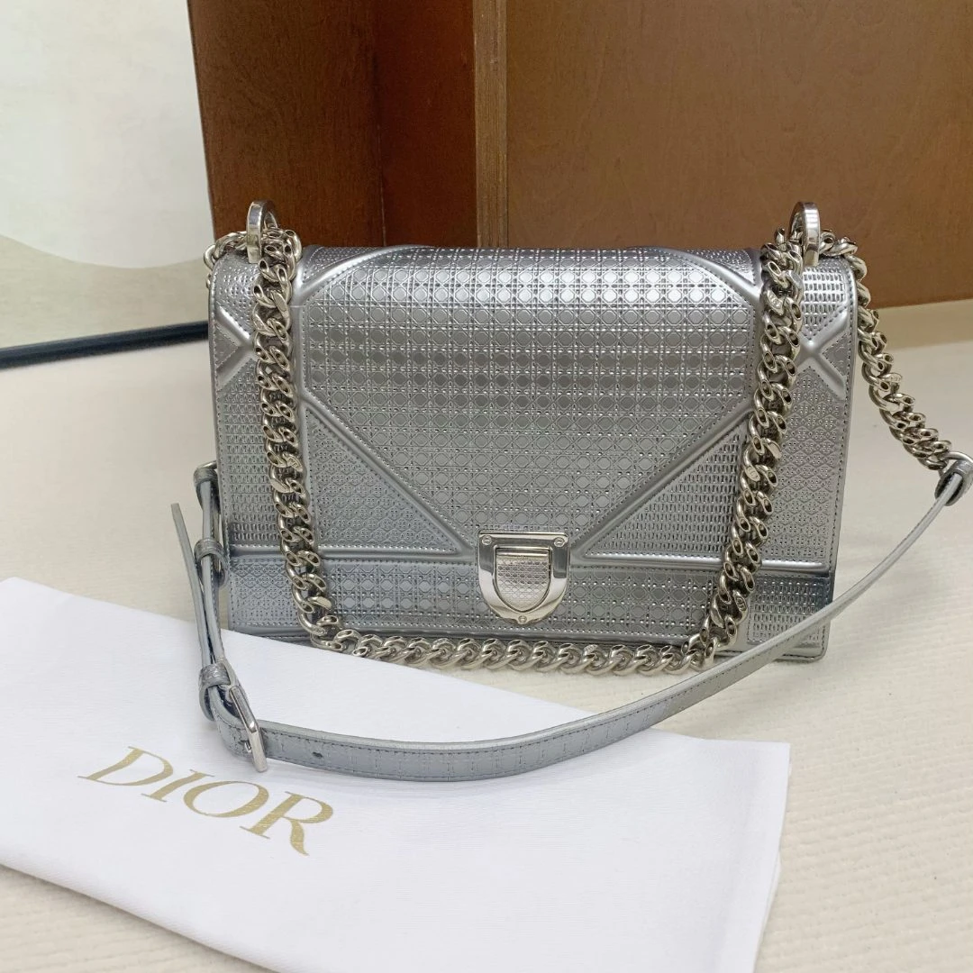 95新 DIOR/迪奥 【98新】dior 盾牌中号银色