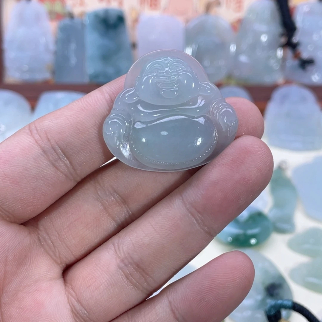 沉***溺翡翠未镶嵌颈饰缅甸翡翠AAAA