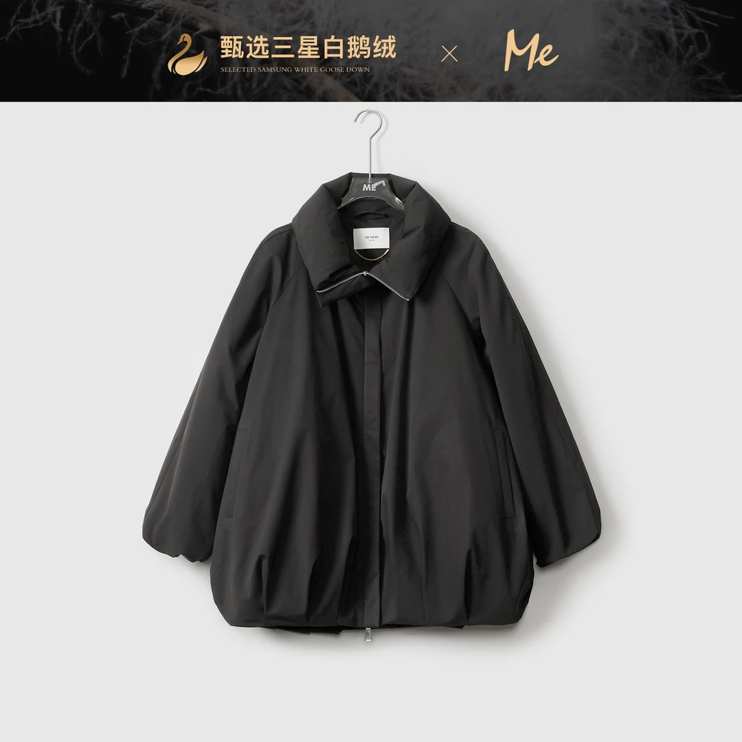 ME【卡林顿鹅绒服】三星95白鹅绒保暖翻领百搭一手长羽绒服MEQA4323