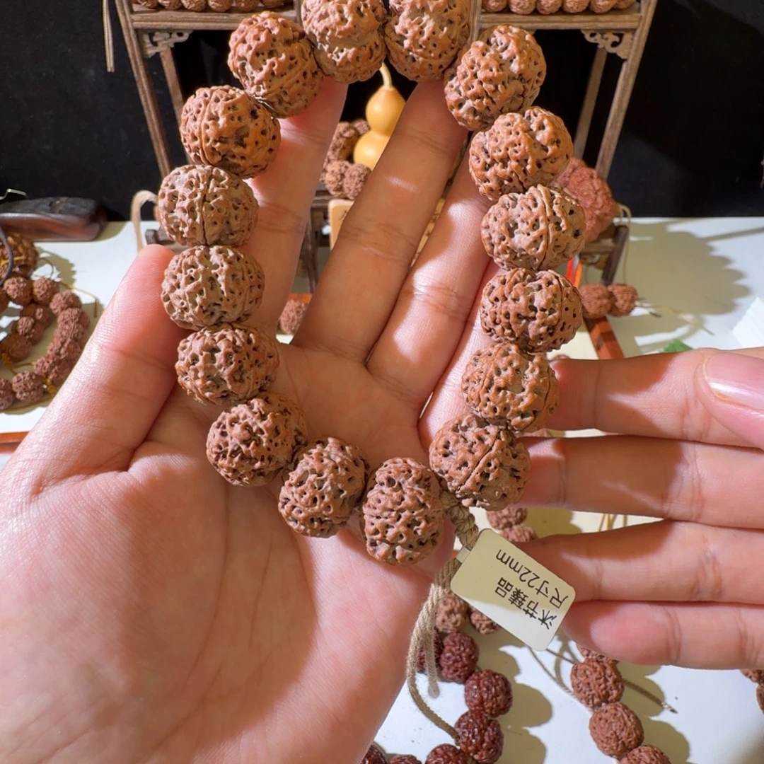 手串金刚菩提22尺寸红皮梅花