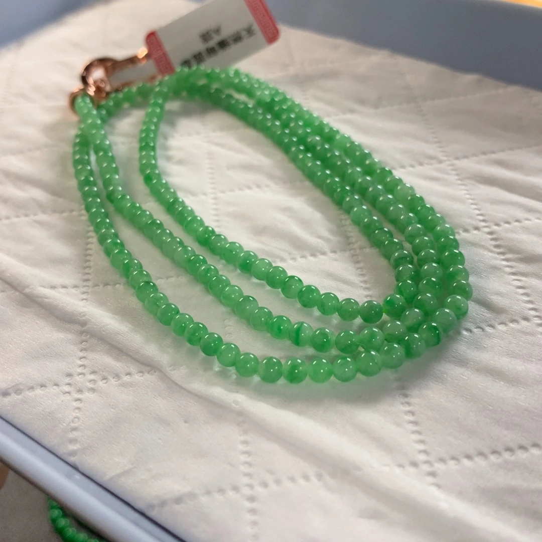 翡翠未镶嵌项圈项链