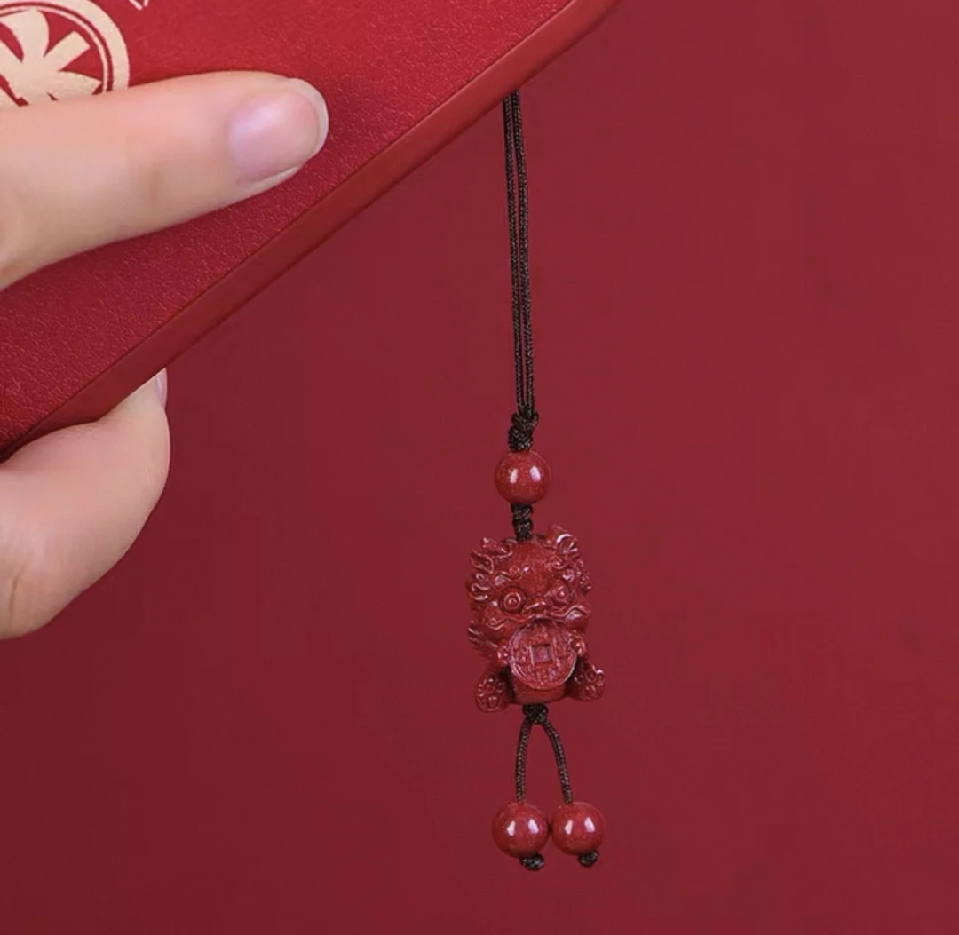 含辰砂工艺品含辰砂朱砂紫金砂钥匙扣吊坠男女款转运工艺品