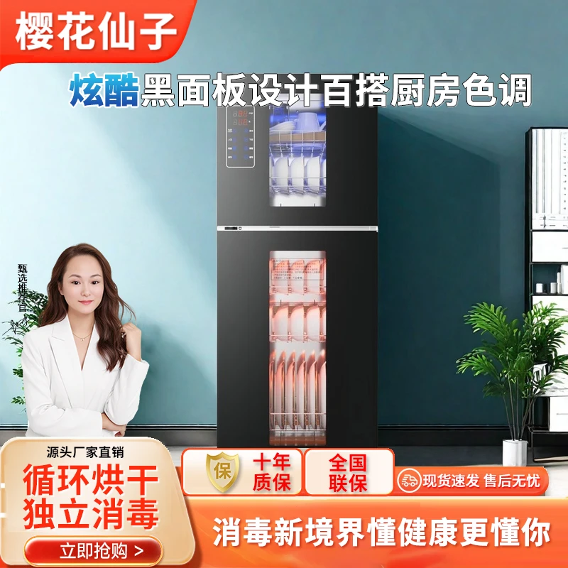 樱花仙子免沥水消毒柜家用小型立式桌面台式高温厨房商用碗柜