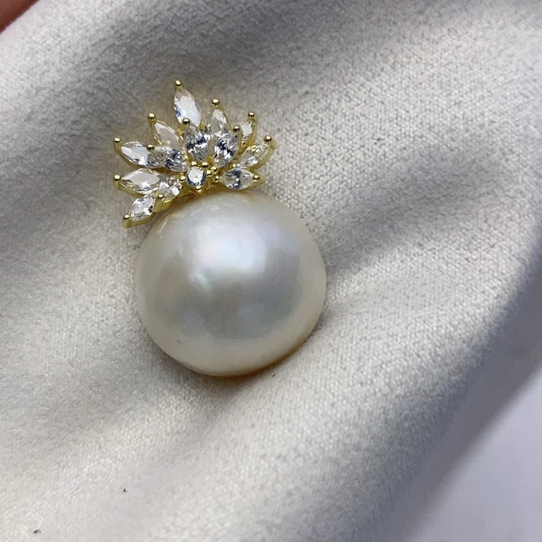 【闪购商品】拼合珍珠（马贝珠）颈饰银S925镶嵌58