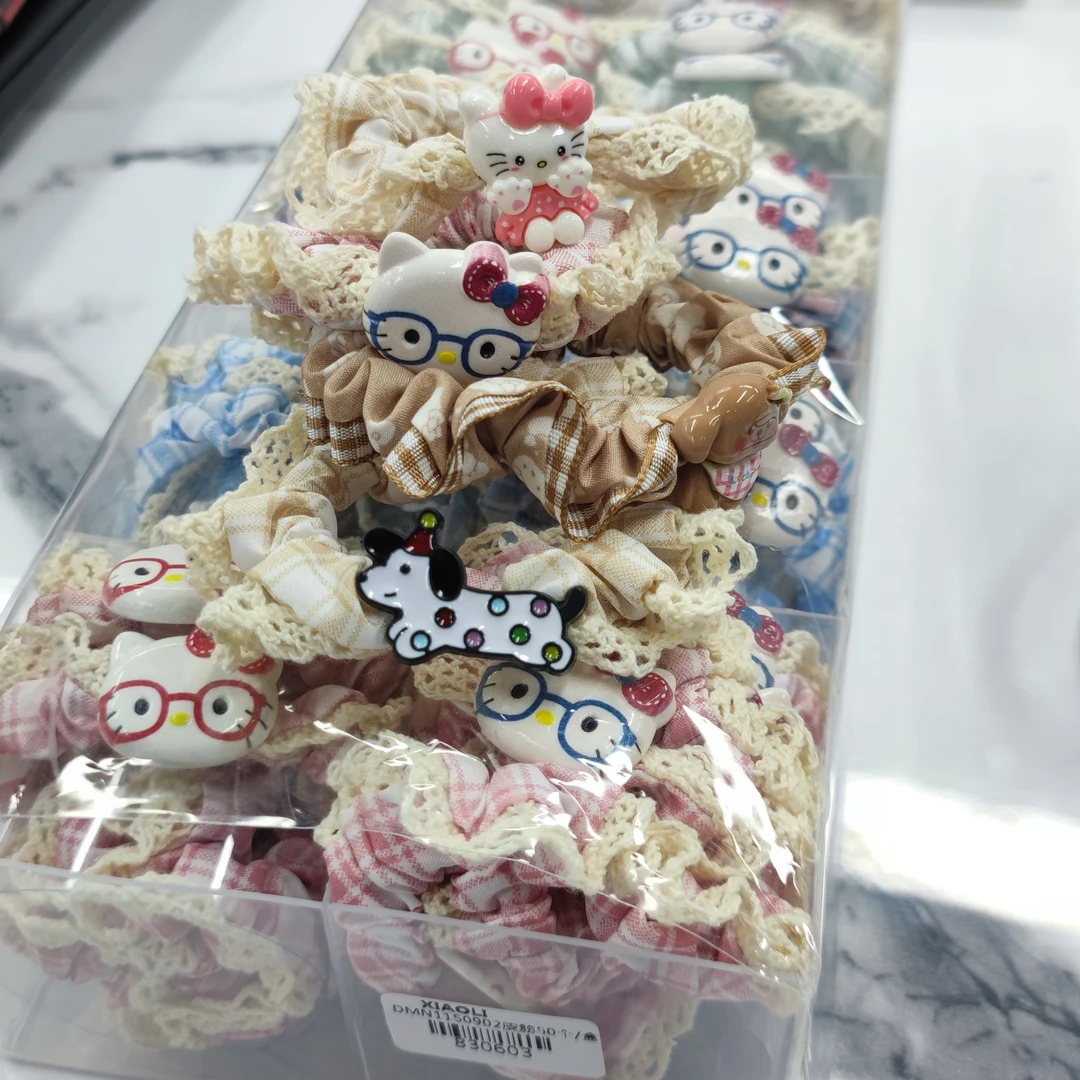 小丽多款卡通皮筋混发1盒50个发