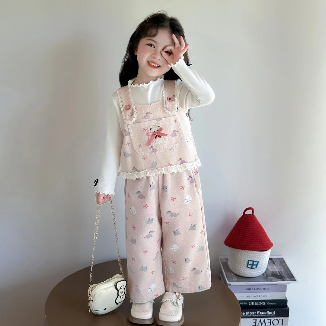 女童韩系套装春秋季2025新款儿童洋气时髦女宝宝超好看马甲三件套