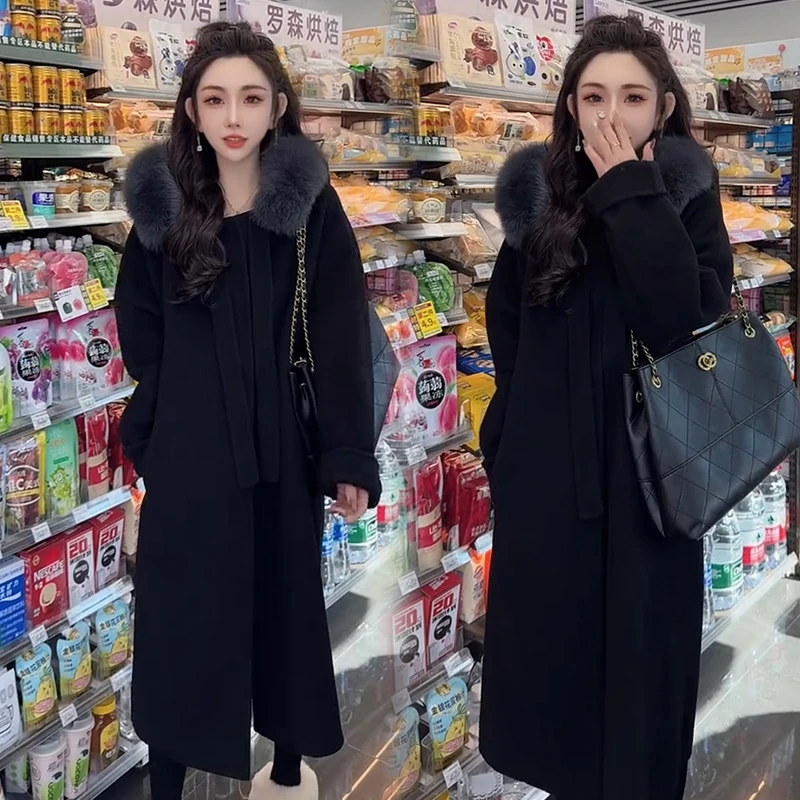 2025秋季新款时尚显瘦气质网红高档女高级百搭宽松大码毛呢外套潮