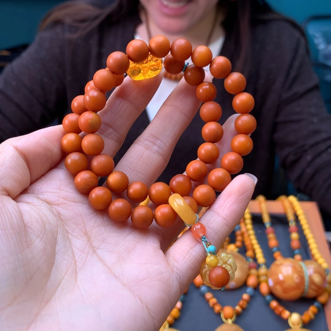 蜜蜡未镶嵌手串天然