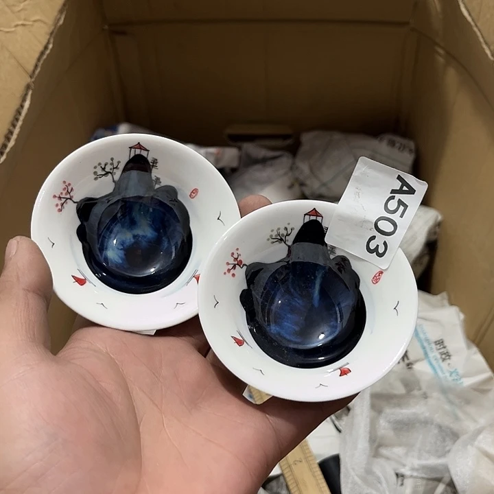 瓷片茶摆件工艺品摆件666