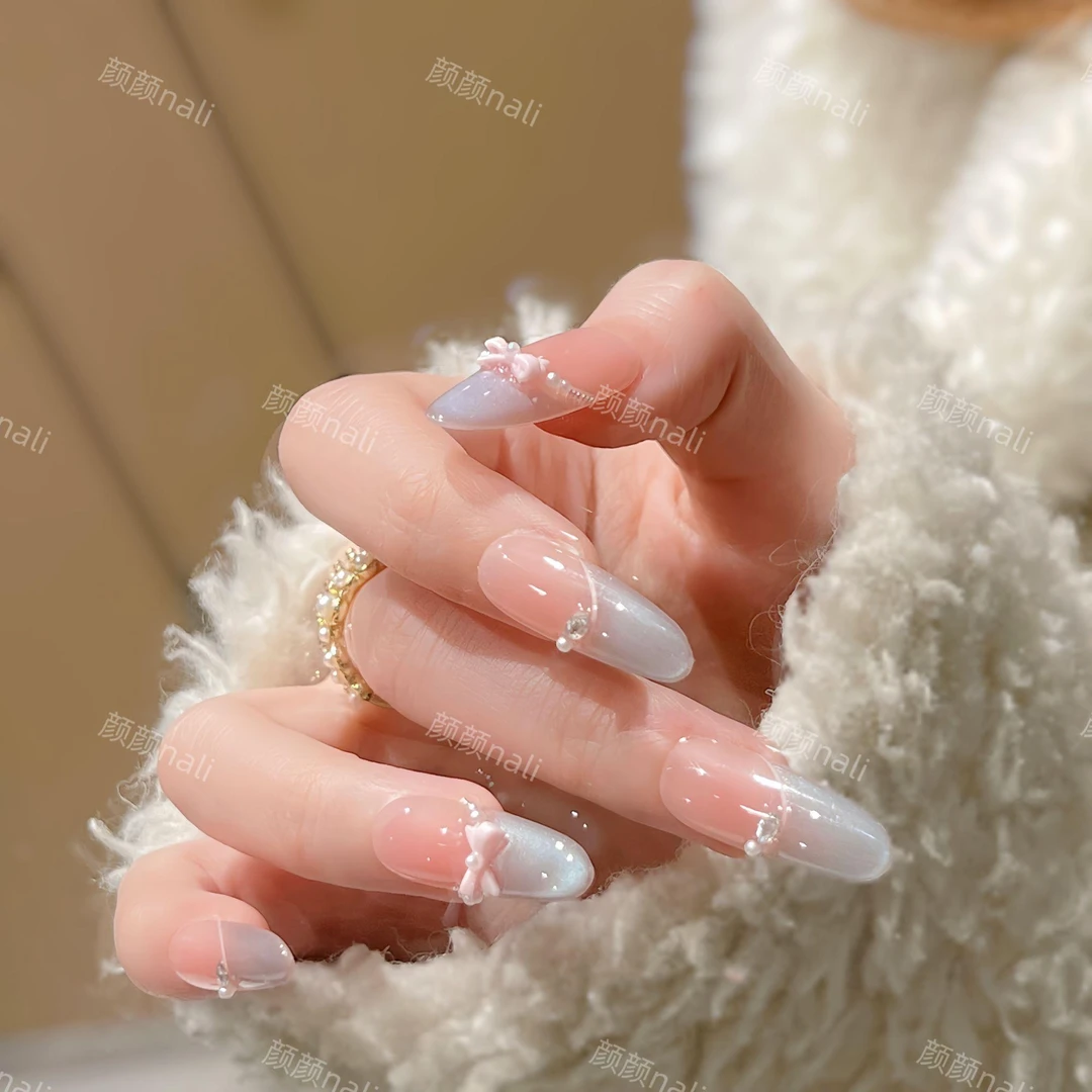 【海盐精灵】时尚清新纯欲高级感成品美甲穿戴式手工穿戴甲