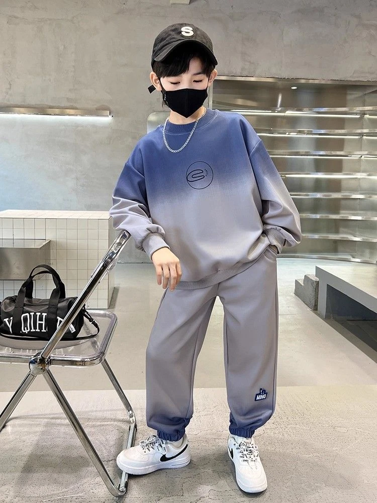 男童秋装套装中大童秋季运动服帅气时髦儿童春秋款卫衣卫裤两件套