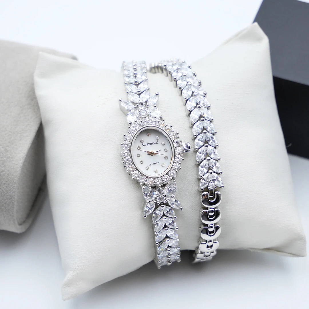 Swaymond/诗威蒙时尚奢华仙女长款美人鱼手表女网红同款腕表防水