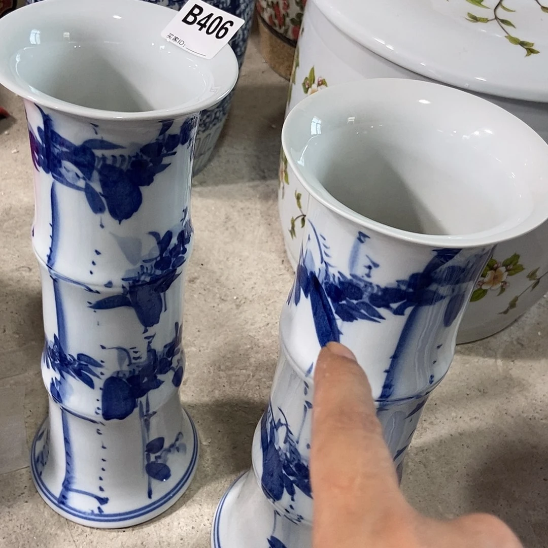 瓷片无**生景德镇陶瓷花瓶406两个