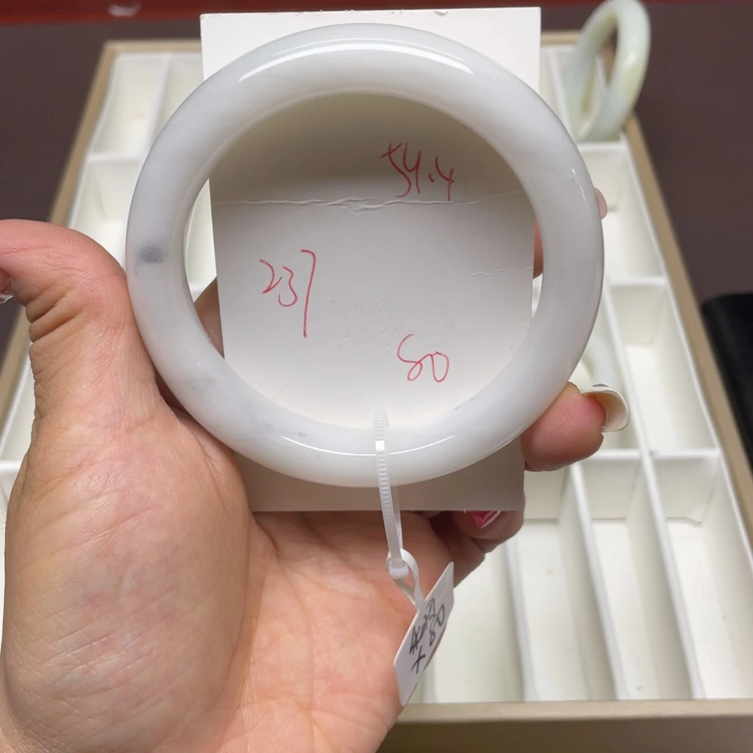 和田玉（白玉）手镯未镶嵌月*