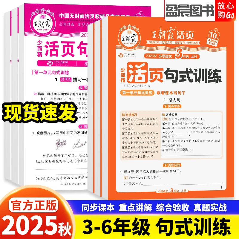 王朝霞活页句式训练三四五六年级上下册语文字词句积累人教版