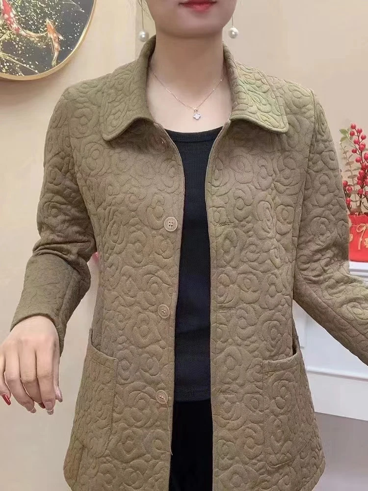 Z3130妈妈装气质网红洋气短款中老年时尚外套