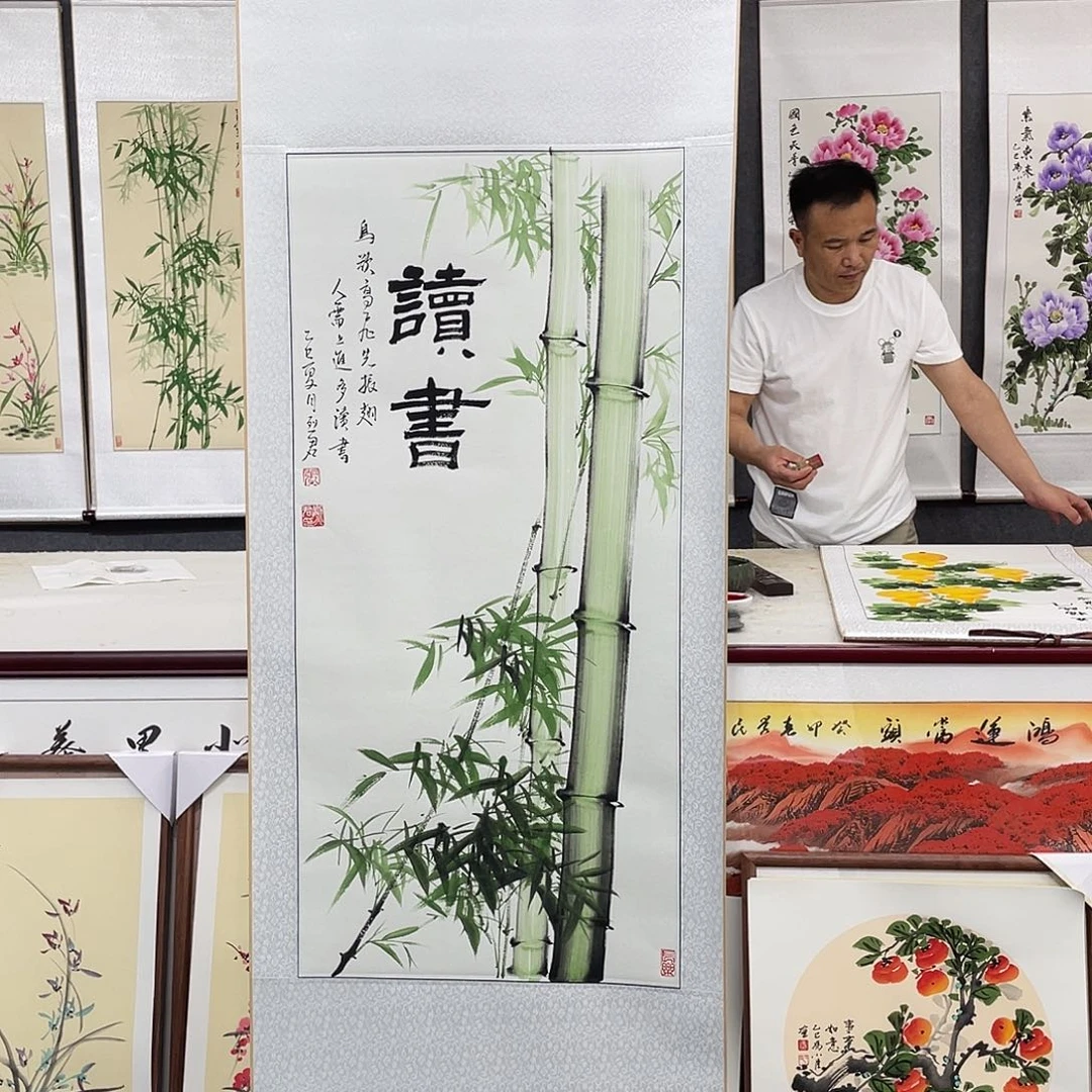 国画手绘手写作品