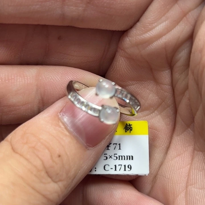 翡翠银S925镶嵌耳饰