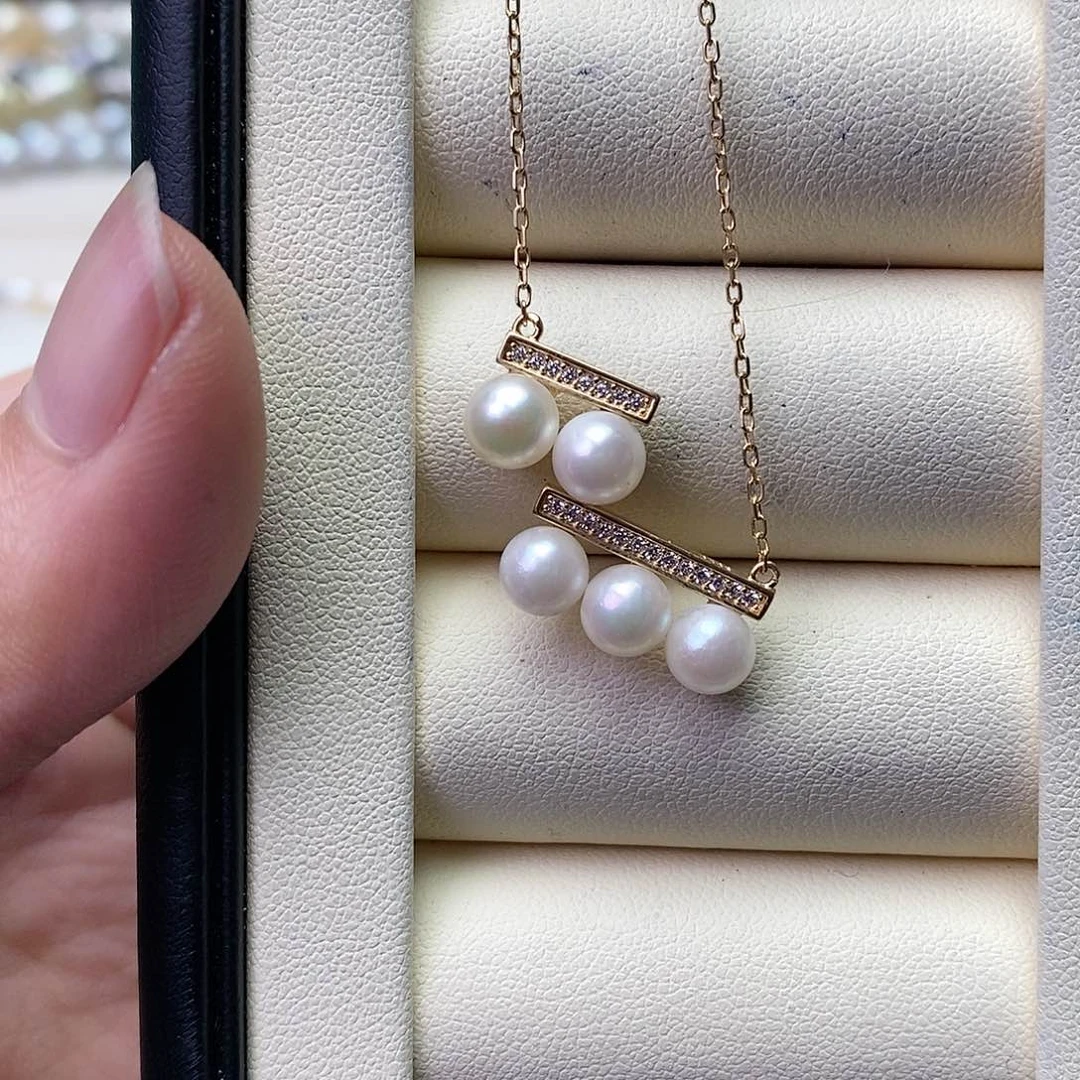 海水珍珠颈饰银S925镶嵌