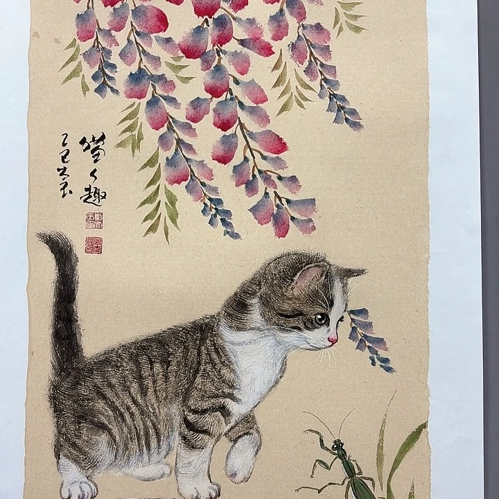 国画亲笔手绘放心去藏