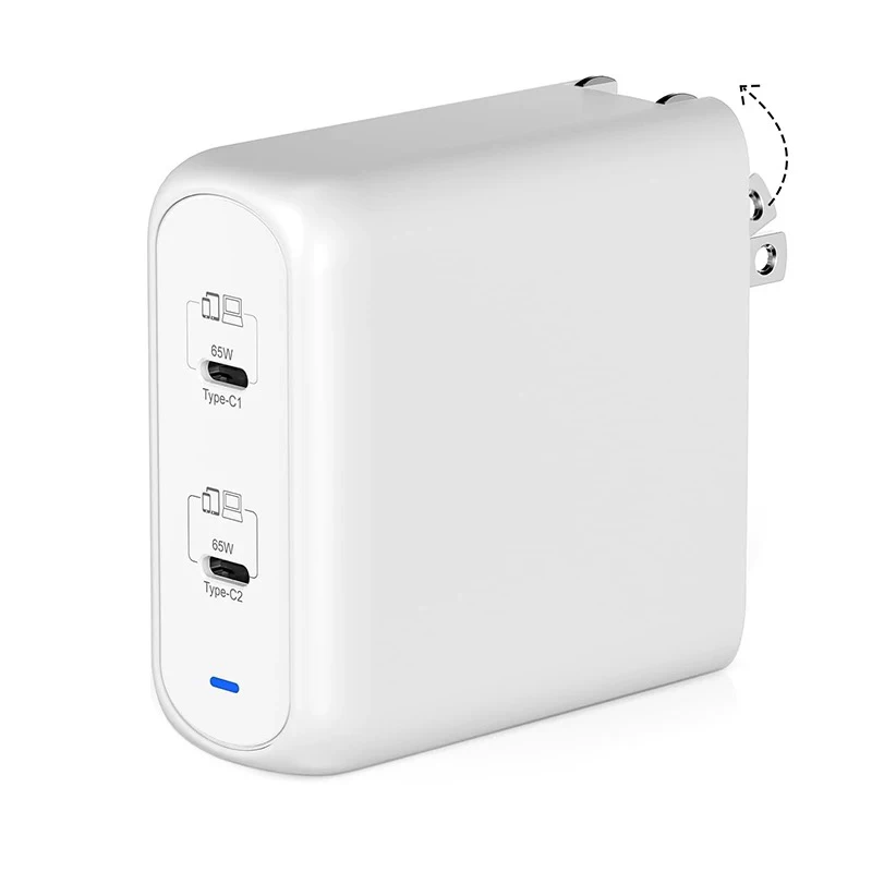 准新品  好货 大品牌双C口65W充电器氮化镓GaNPD快充头130W