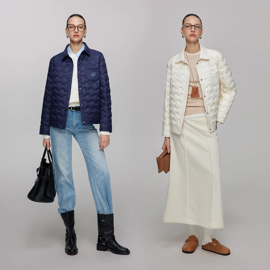 【fangfang专属】纤念2024新款时尚百搭轻薄翻领羽绒服4327