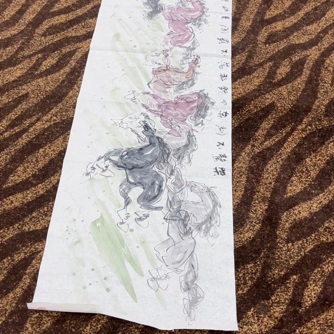 国画绘画绘画微瑕