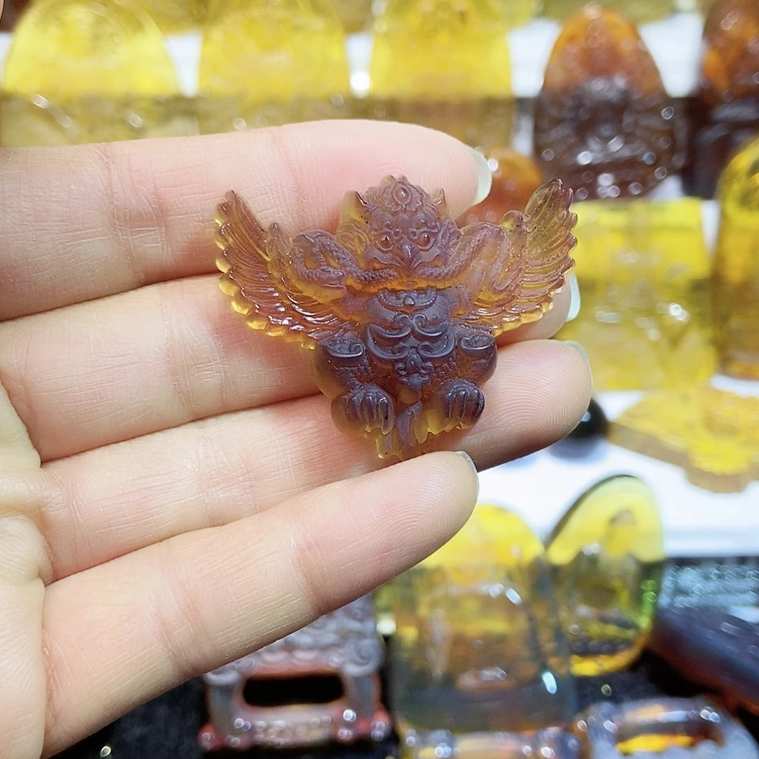 琥珀颈饰未镶嵌大鹏3号